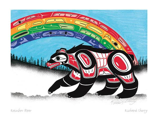 Card - Shorty - Rainbow Bear - 6x9