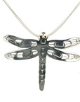 Pendant - Gold & Silver - Cutout - Dragonfly