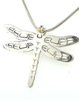Pendant - Gold & Silver - Cutout - Dragonfly