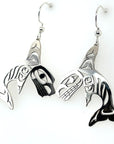 Earrings - Sterling Silver - Cutout - Orca 2