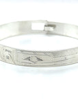 Bangle - Sterling Silver - 3/8" - Hummingbird