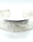 Bracelet - Sterling Silver - 3/4" - Bear & Wolf