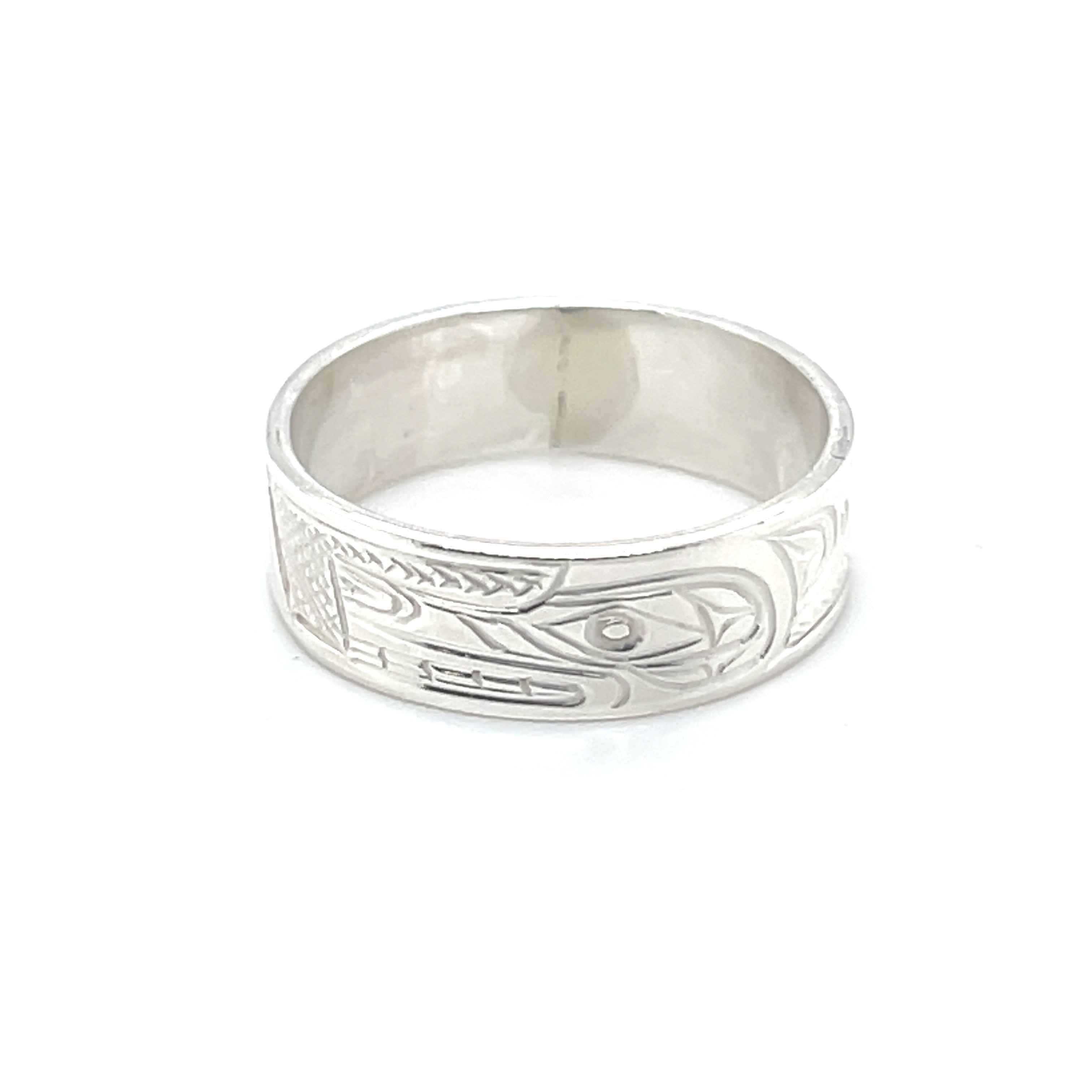 Ring - Sterling Silver - 1/4&quot; -  Wolf