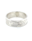 Ring - Sterling Silver - 1/4" -  Wolf