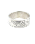 Ring - Sterling Silver - 1/4" -  Hummingbird