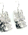 Earrings - Sterling Silver - Cutout - Bear