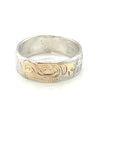 Ring - 1/4" - Gold & Silver - Thunderbird - Size 8