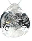 Pendant - Sterling Silver - Teardrop - Salmon