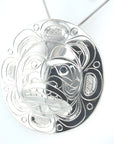 Pendant - Sterling Silver - Round - Moon