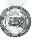 Pendant - Sterling Silver - Round - Moon