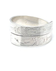 Ring - Sterling Silver - Wrap - 3/16" - Orca - Size 8