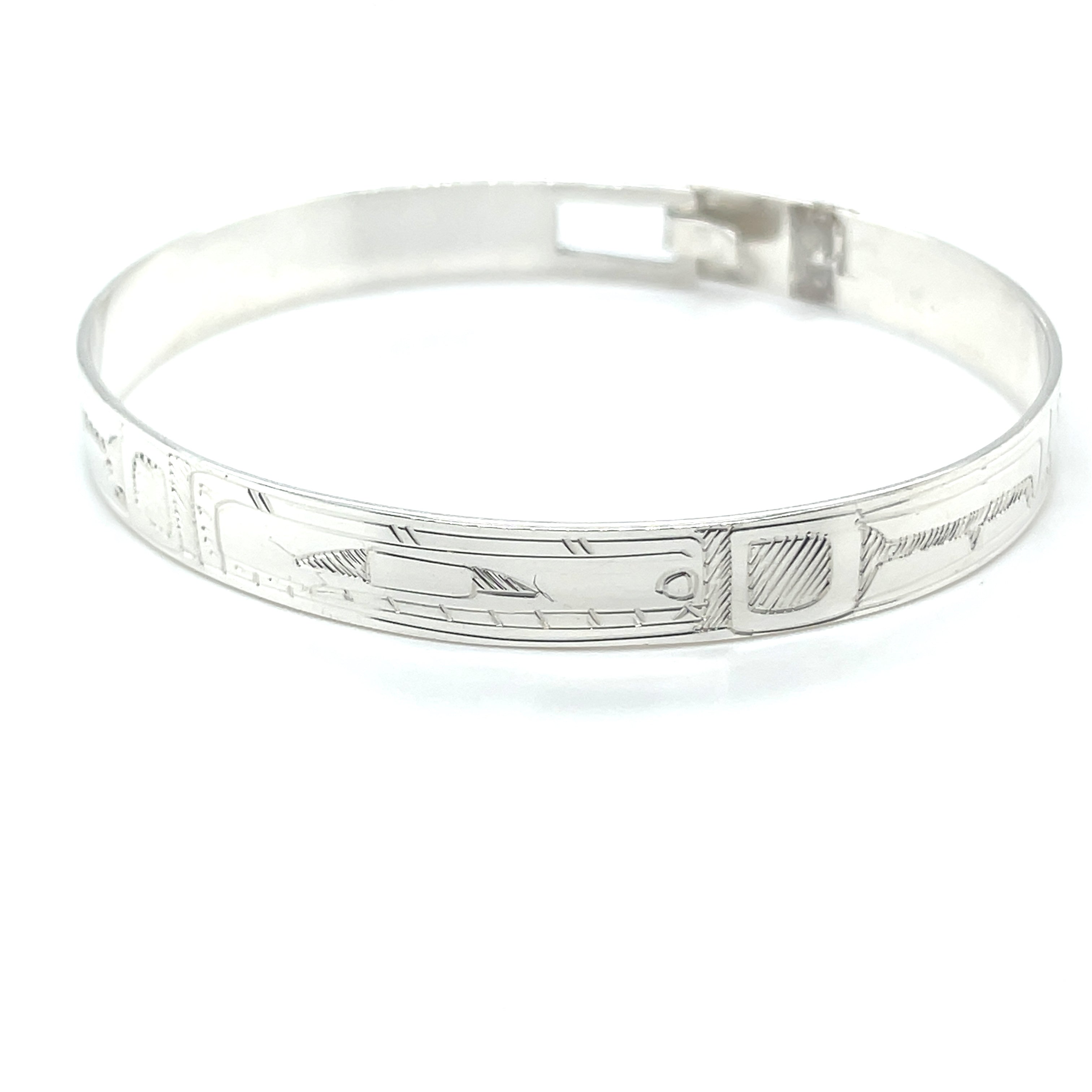 Bangle - Sterling Silver - 5/16&quot; - Orca