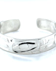 Bracelet - Sterling Silver - 1/2" - Orca with Raven Fin