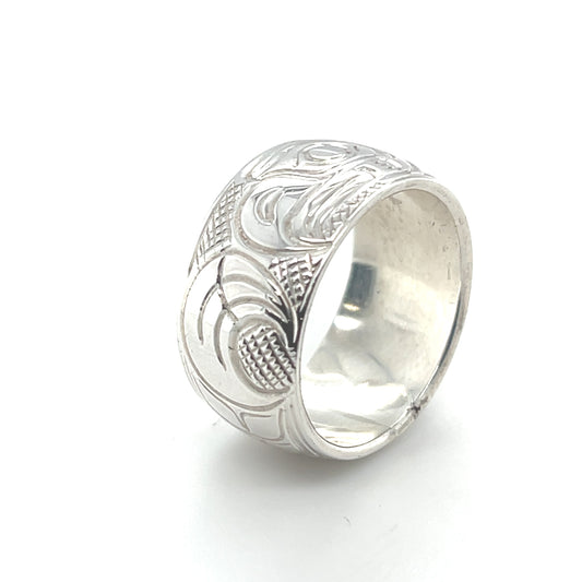 Ring - Sterling Silver - 3/8" - Eagle - Size 6