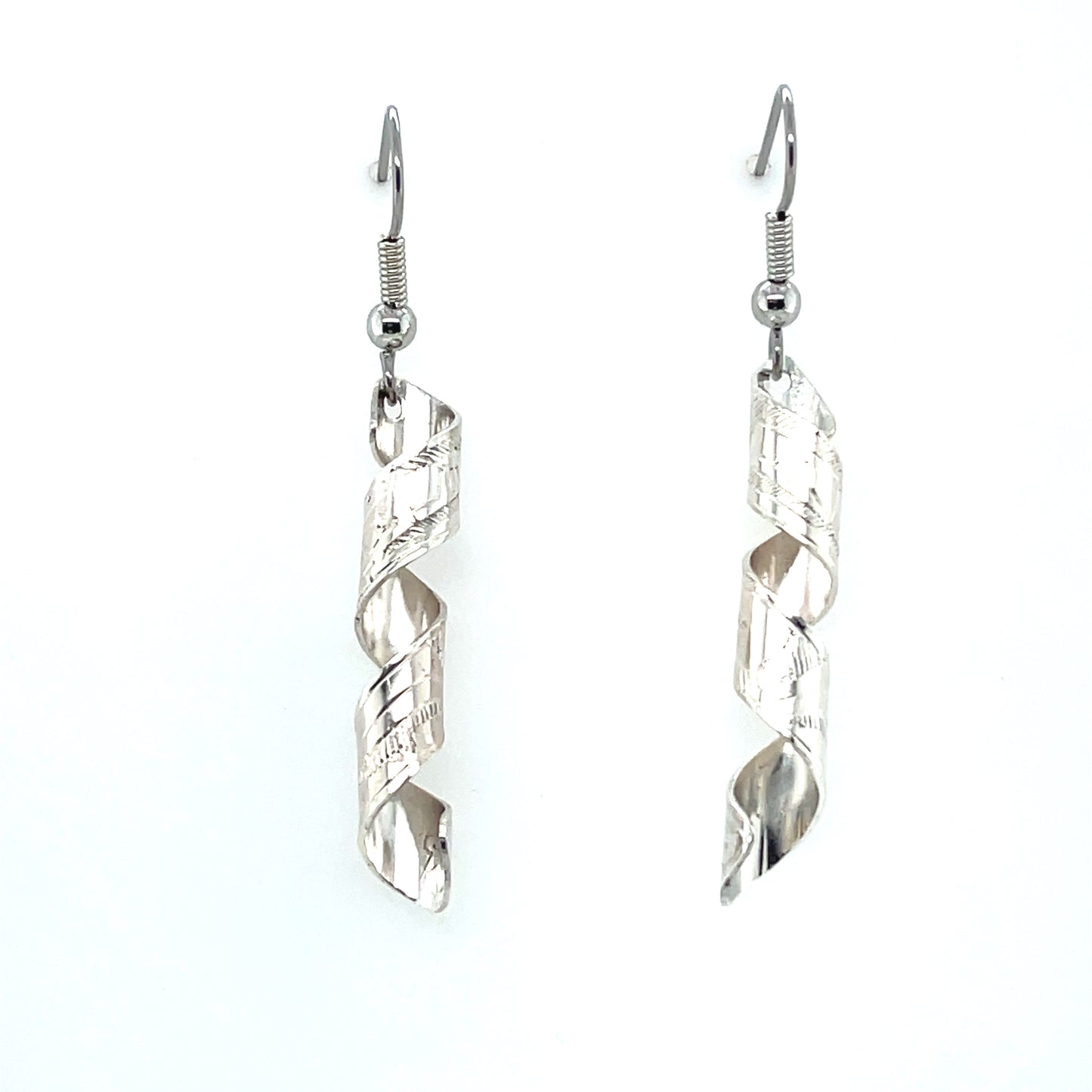 Earrings - Sterling Silver - Spiral - Eagle