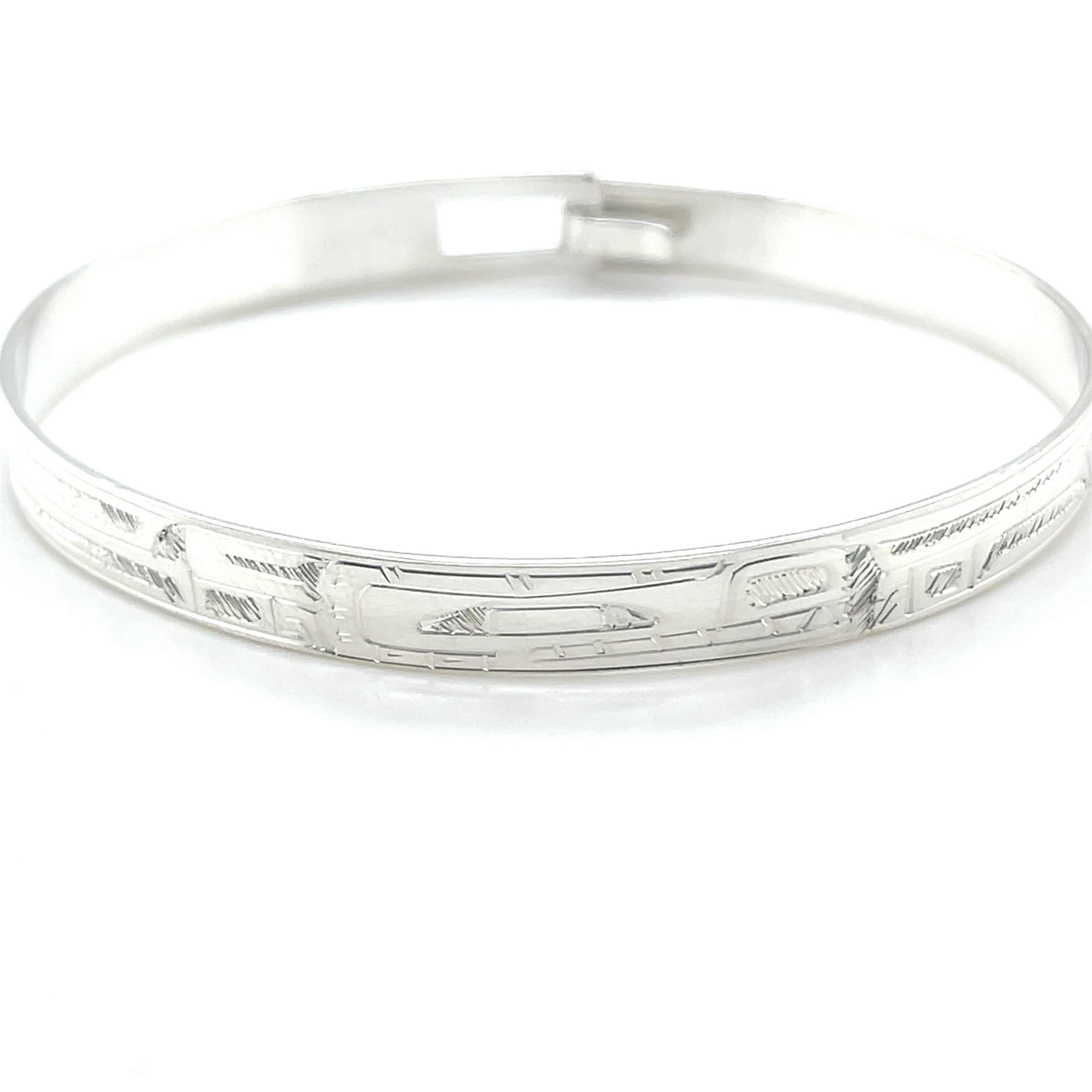 Bangle - Sterling Silver - 1/4&quot; - Bear - small