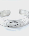 Bracelet - Sterling Silver - 1/2" - Orca with Raven Fin