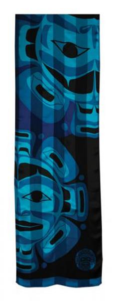 Scarf - Silk - Moon Mask - Teal