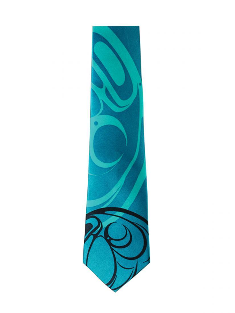 Tie - Silk - Raven - Turquoise