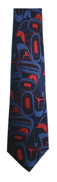 Tie - Silk - Eagle - Red & Navy