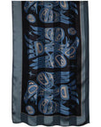 Scarf - Silk - Raven - Teal