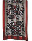 Scarf - Silk - Raven - Red & Black