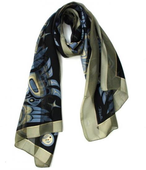 Scarf - Silk - Raven - Sage