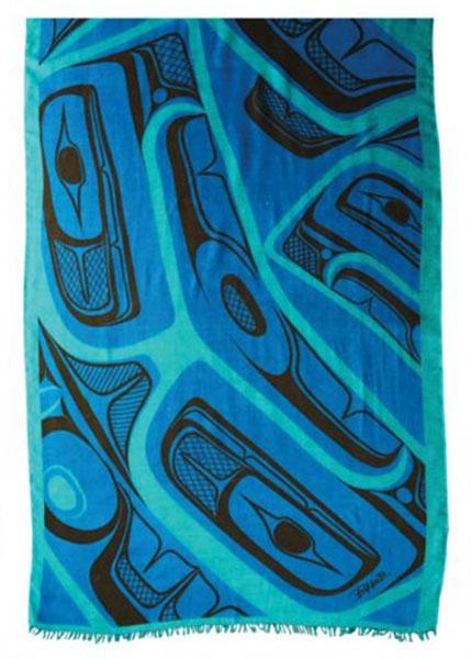 Shawl - Poly Woven - Frog Box - Turquoise