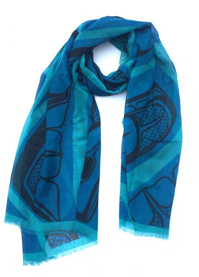 Shawl - Poly Woven - Frog Box - Turquoise