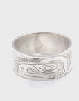 Ring - Sterling Silver - 3/8" -  Raven