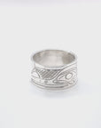Ring - Sterling Silver - 3/8" -  Hummingbird