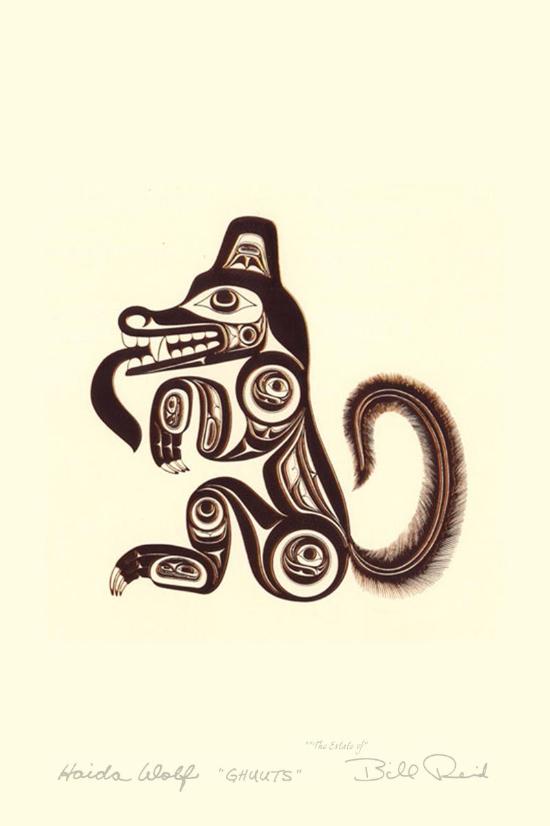 Card - Reid - Copper - Haida Wolf (Ghuuts) - 6x9
