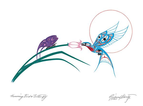 Card - Shorty - Hummingbird & Butterfly - 6x9