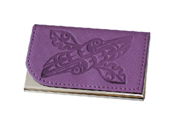 Cardholder - Hummingbirds - Purple