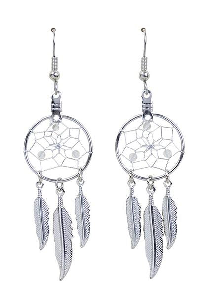 Earrings - Dream Catcher - April - Clear Quartz