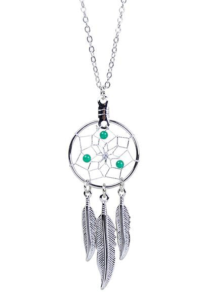 Pendant - Dream Catcher - May - Green Agate