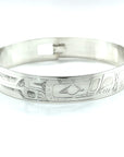 Bangle - Sterling Silver - 1/2" - Wolf