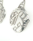 Earrings - Sterling Silver - Cutout - Orca