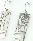 Earrings - Sterling Silver - Rectangle - Raven Box