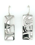 Earrings - Sterling Silver - Rectangle - Raven Box