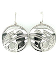 Earrings - Sterling Silver - Round - Raven Moon