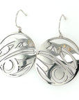 Earrings - Sterling Silver - Round - Raven Moon