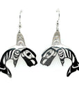 Earrings - Sterling Silver - Cutout - Orca 2