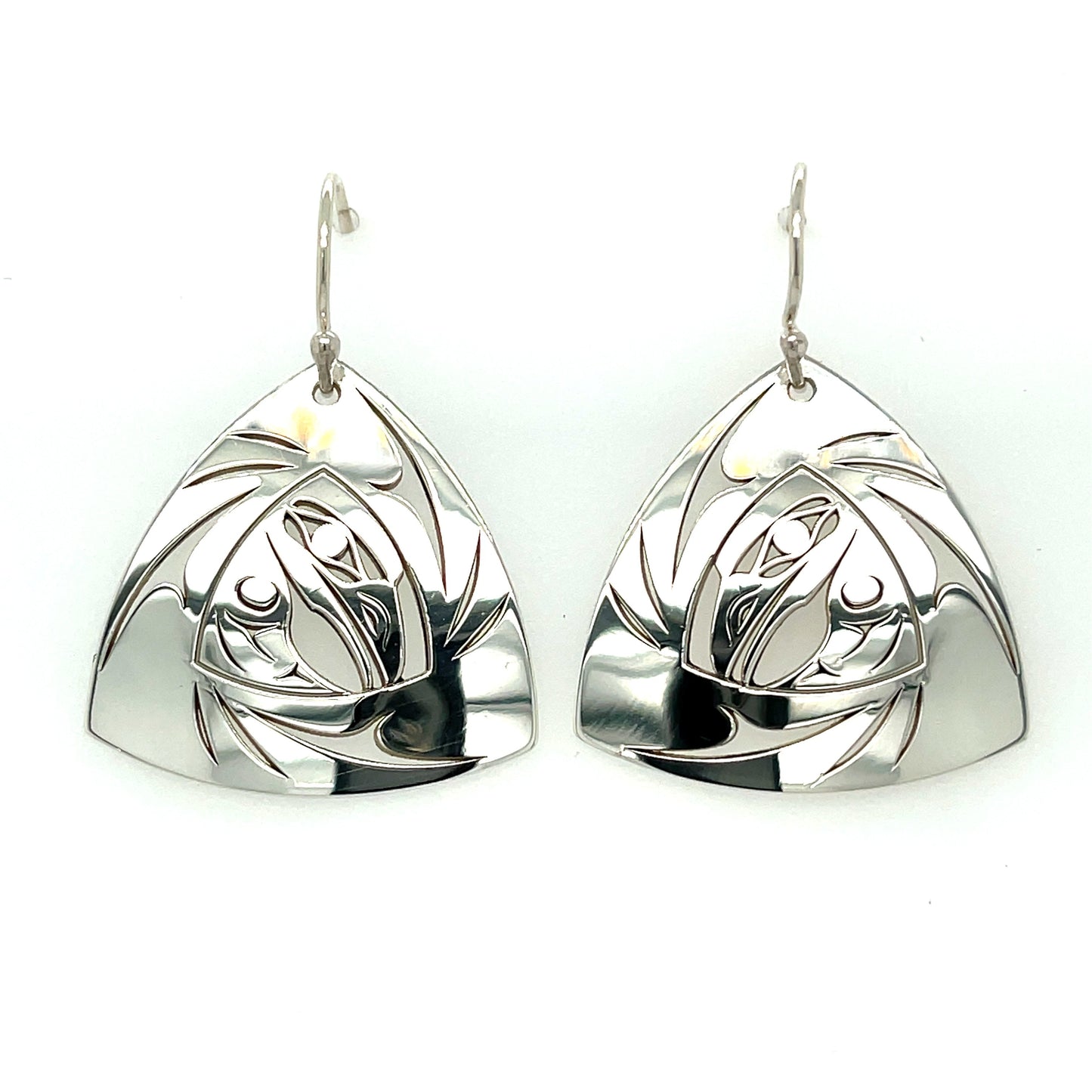 Earrings - Sterling Silver - Triangle - Raven