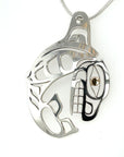 Pendant - Gold & Silver - Cutout - Orca
