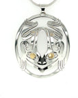 Pendant - Gold & Silver - Oval - Frog