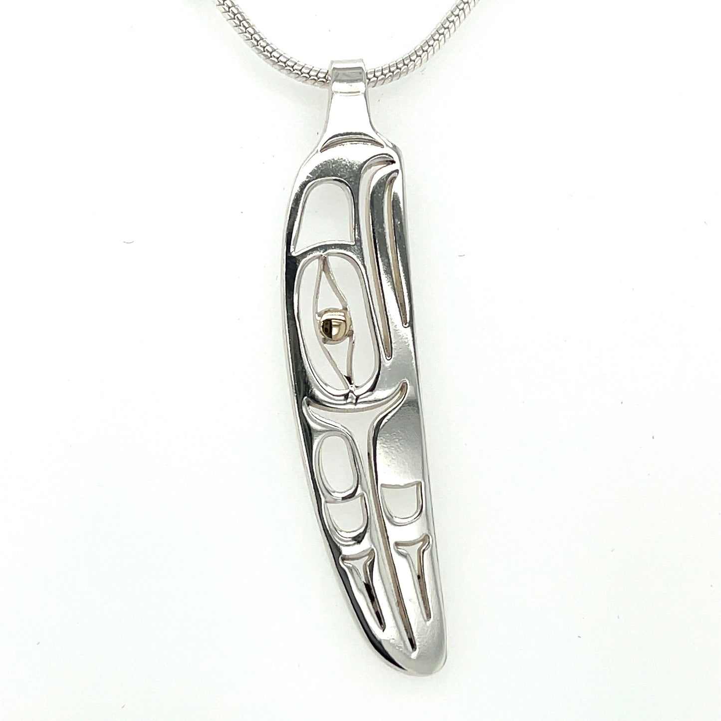 Pendant - Gold & Silver - Feather - Eagle