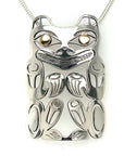 Pendant - Gold & Silver - Cutout - Bear