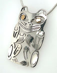 Pendant - Gold & Silver - Cutout - Bear