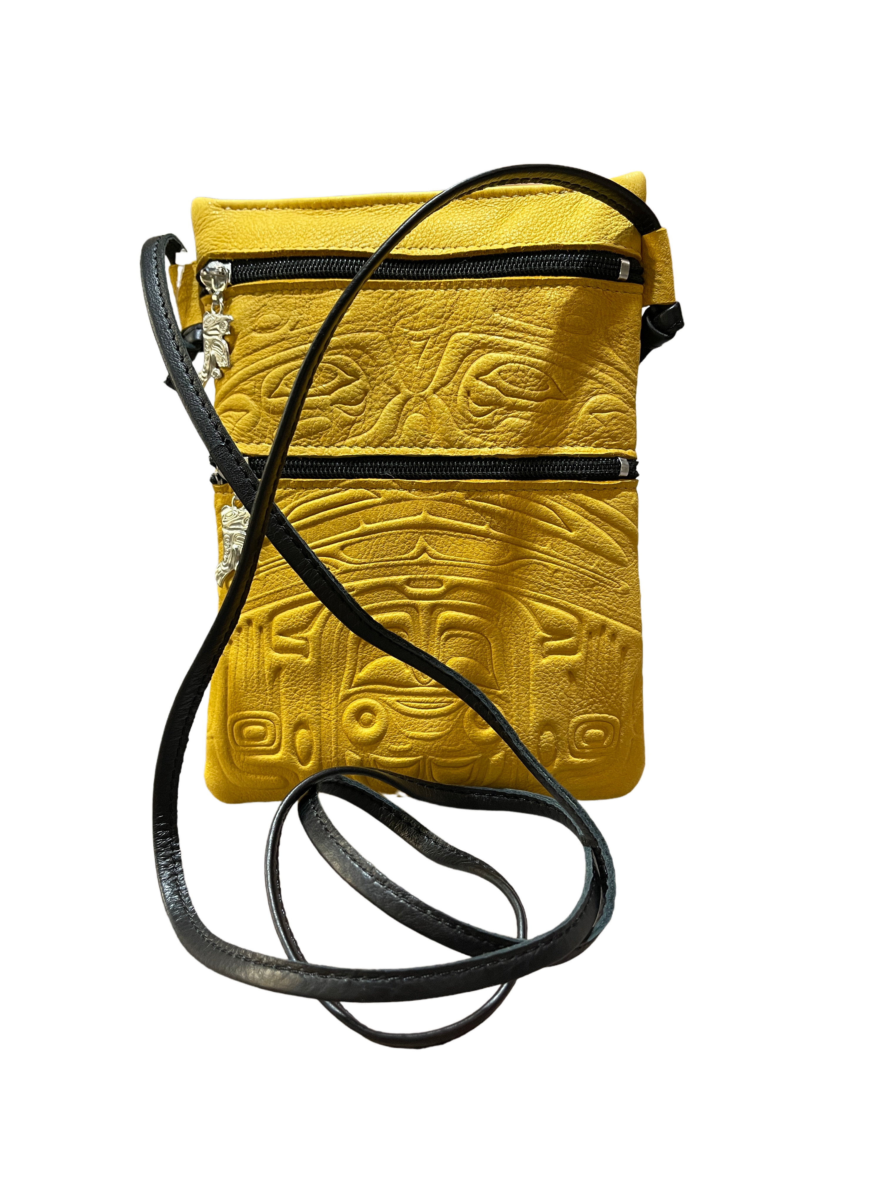 Purse - Passport - Deerskin - Bear - Yellow